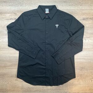 Tesla Automotive Men's XL Long Sleeve Button Shirt Embroidered Logo TSL2982